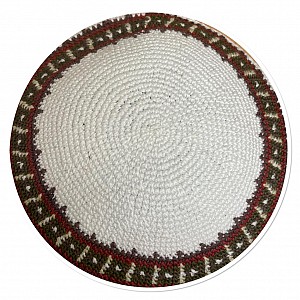 WHITE WITH BURGUNDY AND GREEN BORDER SPECIAL OFFER