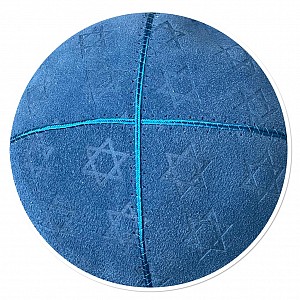 WEDGE BLUE WITH MAGEN DAVID EMBOSSED