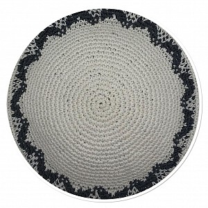 WHITE WITH GREY ZIG ZAG BORDER SPECIAL OFFER